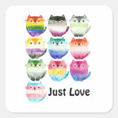Kat Pride Sticker, LGBTQ Pride Month Sticker (Voorkant)