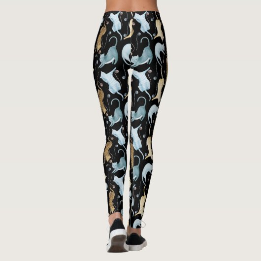 Kat Print Leggings (Achterkant)