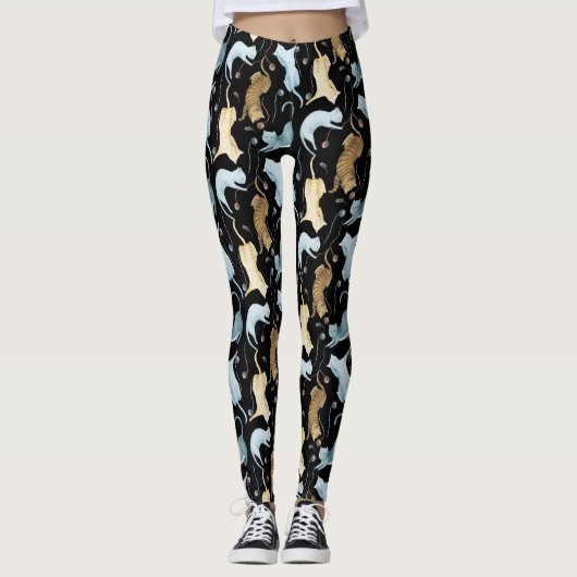 Kat Print Leggings (Voorkant)