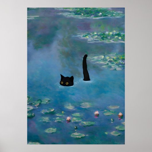 Kat Print Monet Waterlily (Voorkant)