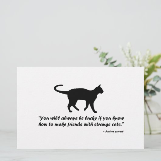 Kat Proverb Briefpapier (Staand voorkant)