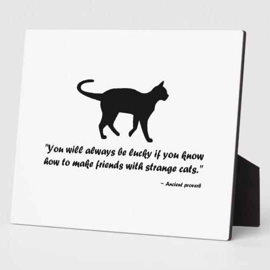 Kat Proverb Fotoplaat (Zijkant)