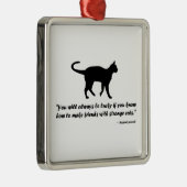 Kat Proverb Metalen Ornament (Rechts)