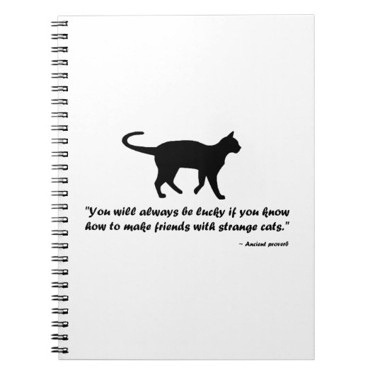 Kat Proverb Notitieboek (Voorkant)
