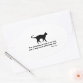 Kat Proverb Ovale Sticker (Envelop)