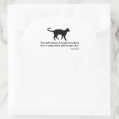 Kat Proverb Ovale Sticker (Tas)