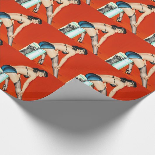 Kat pulp omhoog cadeaupapier (Hoek)