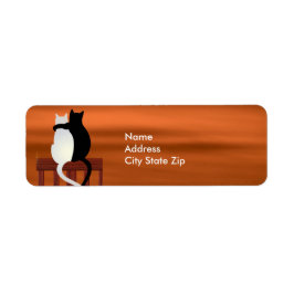 Kat Pumpkins Candles Halloween Etiket