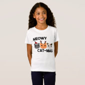 Kat Pun Kinder Shirt Meowy Catmas (Voorkant volledig)