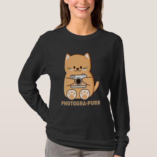 Kat Puns Fotograaf T-shirt (Voorkant)
