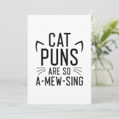 Kat-puns zijn zo vermakelijk bedankkaart (Staand voorkant)