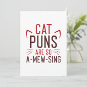 Kat-puns zijn zo vermakelijk bedankkaart (Staand voorkant)