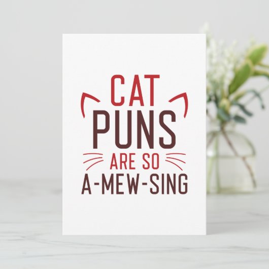 Kat-puns zijn zo vermakelijk bedankkaart (Staand voorkant)