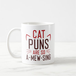 Kat-puns zijn zo vermakelijk koffiemok