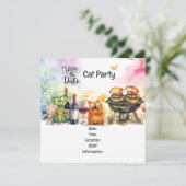 Kat Purr-fect Bijzondere Kattenfeestje Kaart (Staand voorkant)