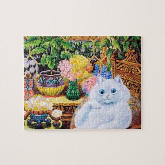 kat puzzels, Louis Wain Cat in tuin Legpuzzel (Horizontaal)