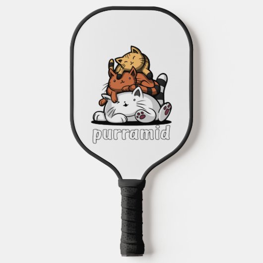 Kat Pyramid Purramid Leuke Kittens Pickleball Paddle (Voorkant)