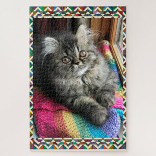 Kat Quilter Tabletop uitdagend Jigzaag Puzzle Legpuzzel