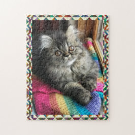 Kat Quilter Tabletop uitdagend Jigzaag Puzzle Legpuzzel