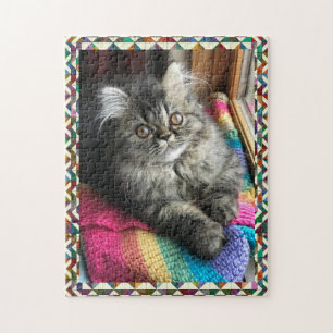 Kat Quilter Tabletop uitdagend Jigzaag Puzzle Legpuzzel