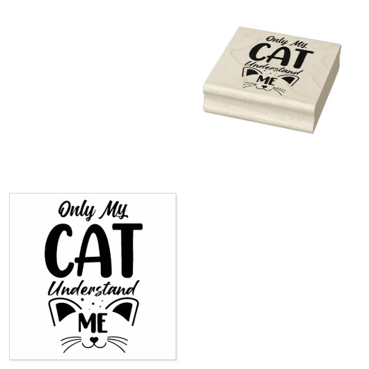 Kat Quote Rubberstempel (Gestempeld)