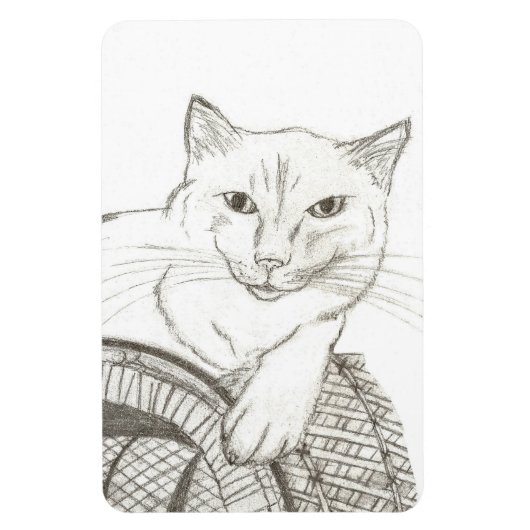 Kat Ragdoll-portret Flexible Magnet Magneet (Verticaal)