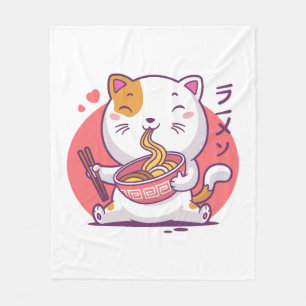 kat ramen fleece deken