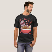 Kat Ramen Japans Grappig Japans Kawaii T-Shirt (Voorkant volledig)