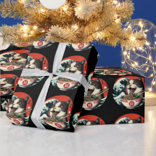 Kat Ramen Japanse Kunst Vintage Stijl Cadeaupapier