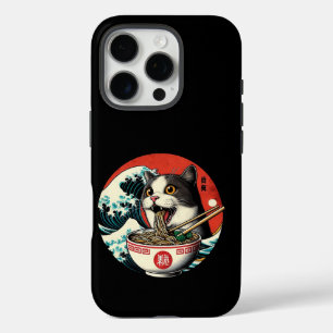 Kat Ramen Japanse Kunst Vintage Stijl iPhone 16 Pro Hoesje