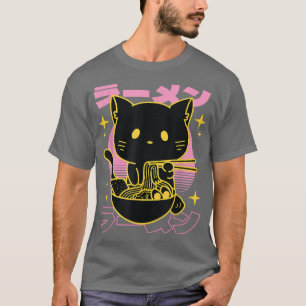 Kat Ramen Kat Japans Kawaii klad Anime Cat Rame T-shirt