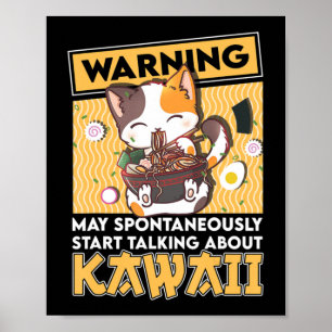  kat Ramen Kawaii Anime Japanse Gift Girls Poster