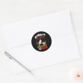 Kat Ramen Kom Soep Japans Ronde Sticker (Envelop)