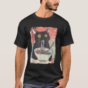 Kat Ramen Noodle Japans Anime Manga Ramen Kawaii T-shirt