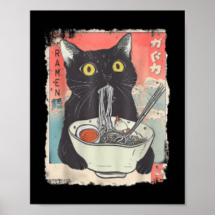 Kat Ramen Noodle Japanse Anime Manga Ramen Kawaii Poster