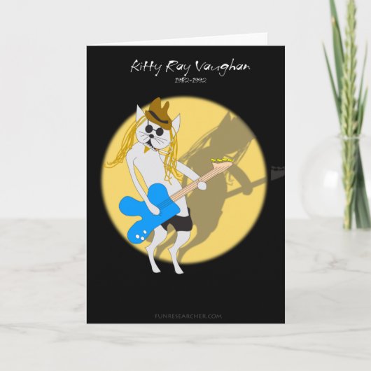 Kat Ray Vaughan Feestdagen Kaart (Voorkant)