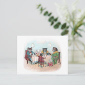 Kat-reeks is ingesteld op ontbijt briefkaart (Staand voorkant)