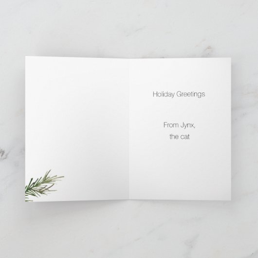 Kat Reflection in een sierkerstkaart Kaart (Binnen)