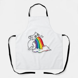 kat regenboog braaksel schort