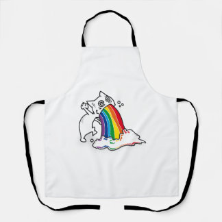 kat regenboog braaksel schort