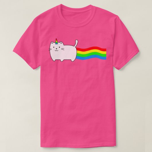 Kat regenboog plus eenhoorn t-shirt (Design voorkant)