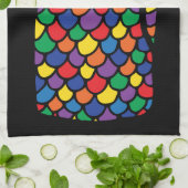 Kat regenboog theedoek (Gevouwen)