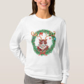Kat Reindester Wreath Long geeved T-shirt (Voorkant)