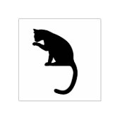 Kat Reinigt zijn pootkraft en kunststempel Rubberstempel (Afrduk)