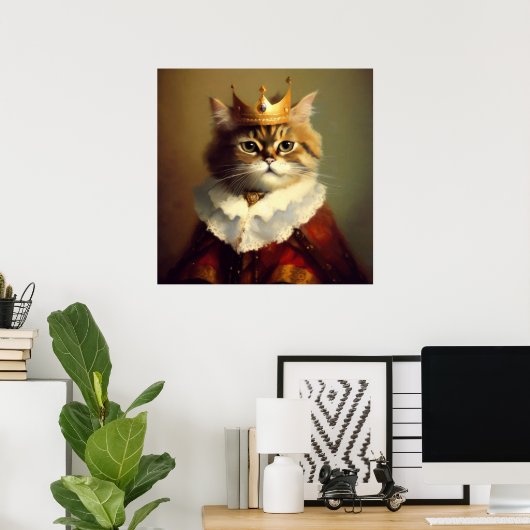 Kat Renaissance Koning Poster (Thuiskantoor)