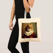 Kat Renaissance Koning Tote Bag (Voorkant (product))
