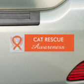 Kat Rescue Awareness Ribbon Angel Bumperstickers (Op auto)