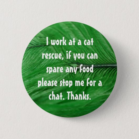 Kat rescue badge ronde button 5,7 cm (Voorkant)