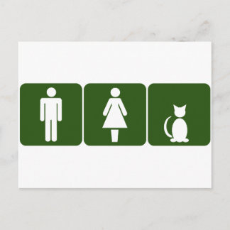 Kat Restroom Briefkaart
