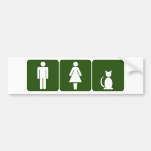 Kat Restroom Bumpersticker